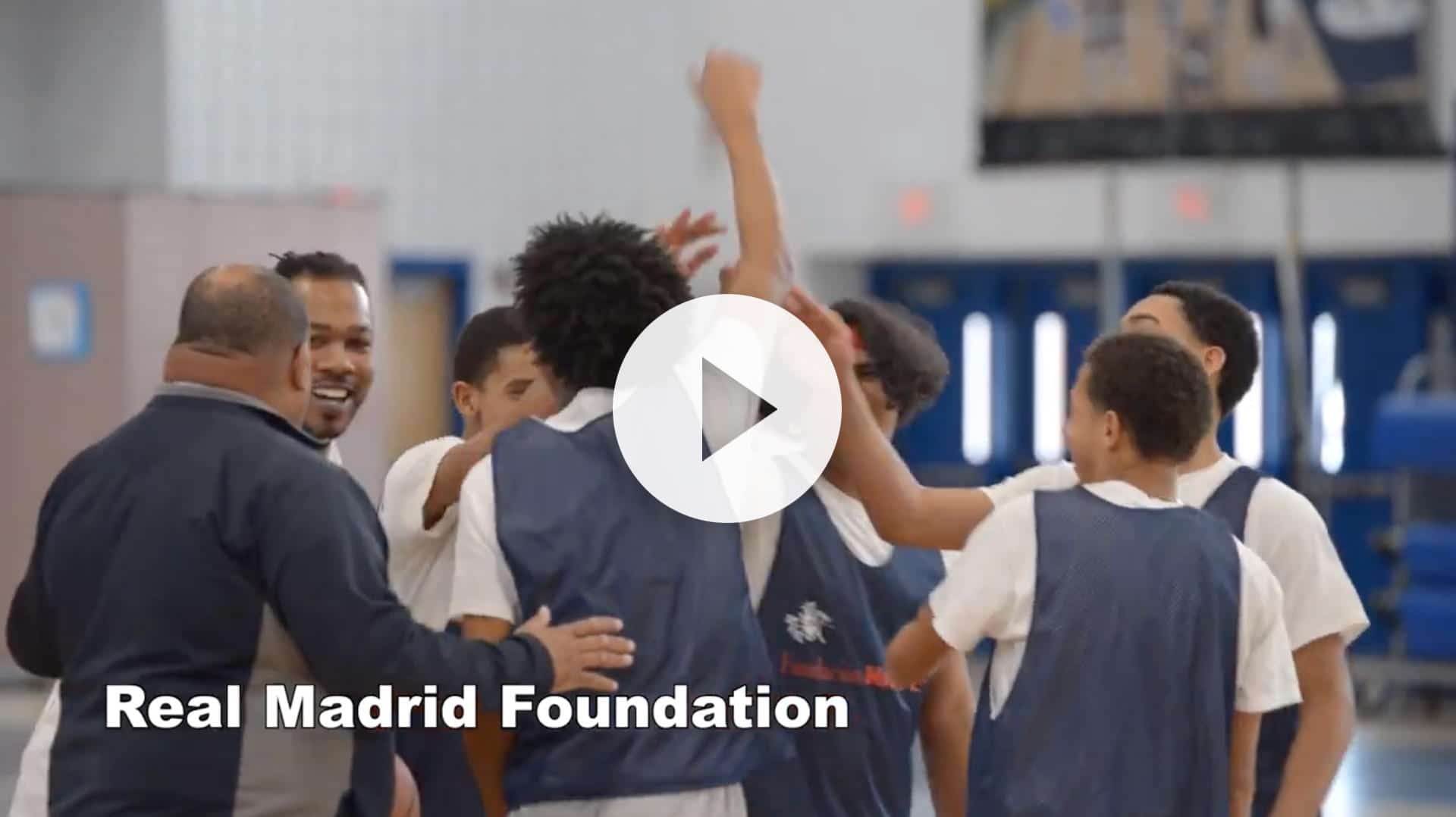 Real Madrid Foundation playing a basketball game