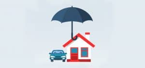 umbrella1 Illustration of a house and a car under an umbrella. Personal Umbrella Policy.